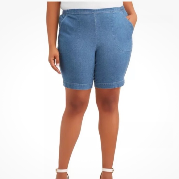 Just My Size Women’s Two Pocket Pull On Shorts Size 2X NEW - Picture 1 of 6